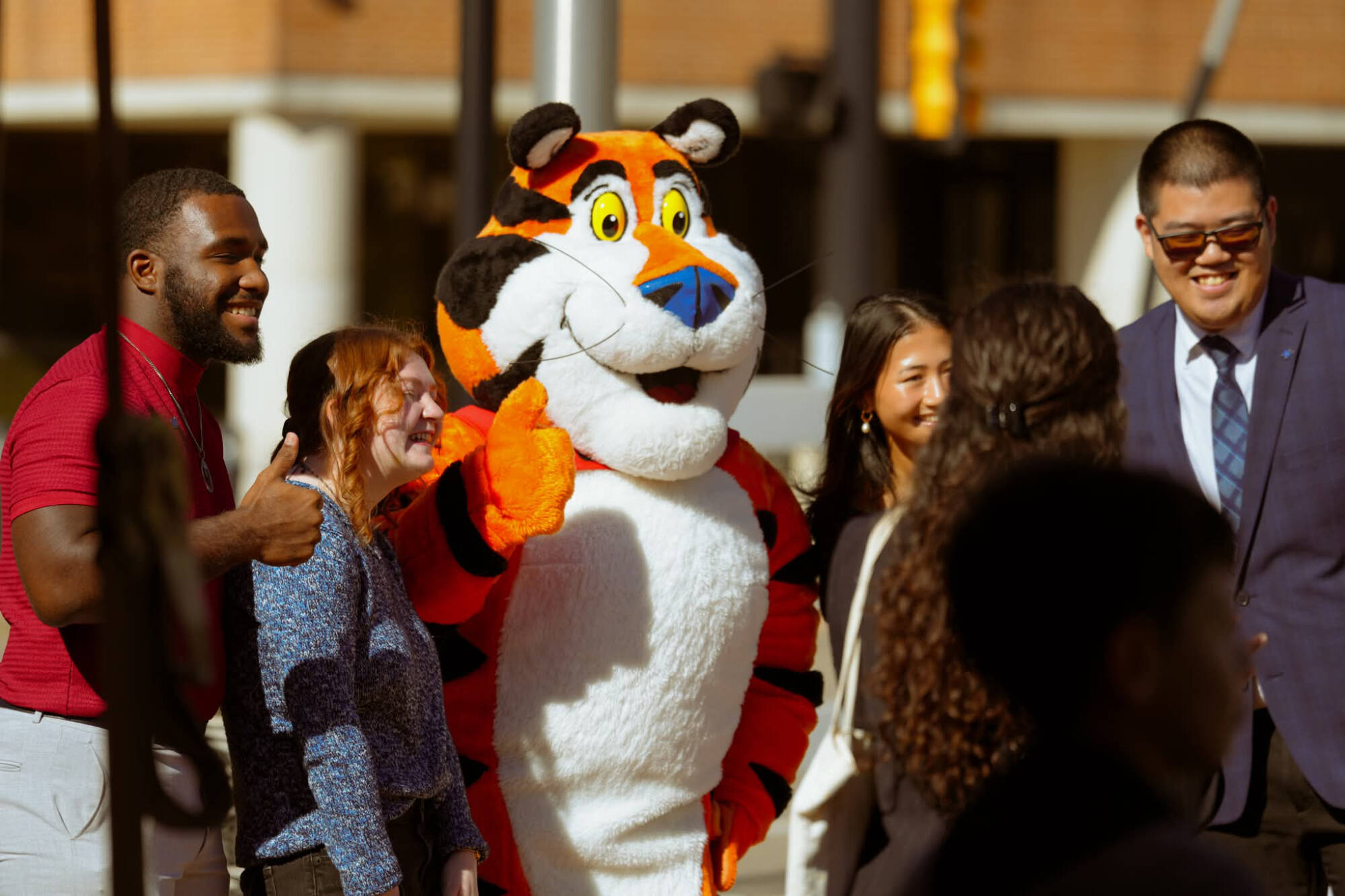 GVSU Battle Creek Scholars with Tony the Tiger